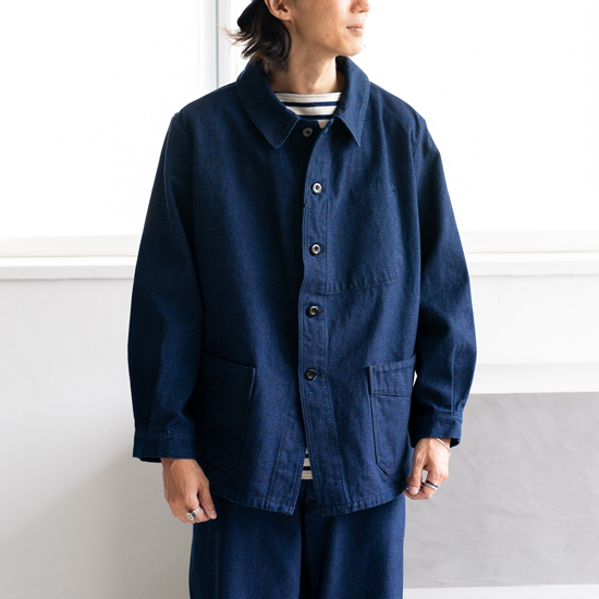 OUTIL　VESTE THIERS（FRENCH FABRIC） ”D.INDIGO”［ダークインディゴ］ - Maiden Voyage